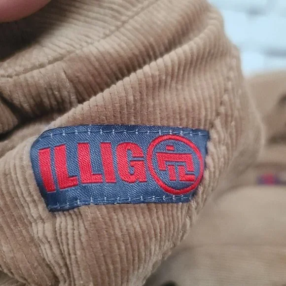 Vintage Illig Raver Pants, EXTREMELY RARE, Corduroy, Tan, Bell Bottom, Buttons